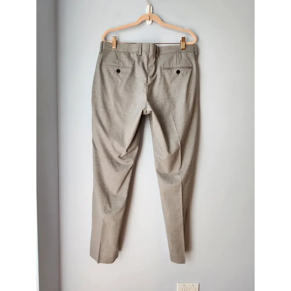 NWT J. Crew Men's Ludlow Slim-Fit Suit Pant In Italian Wool Gray 32/30